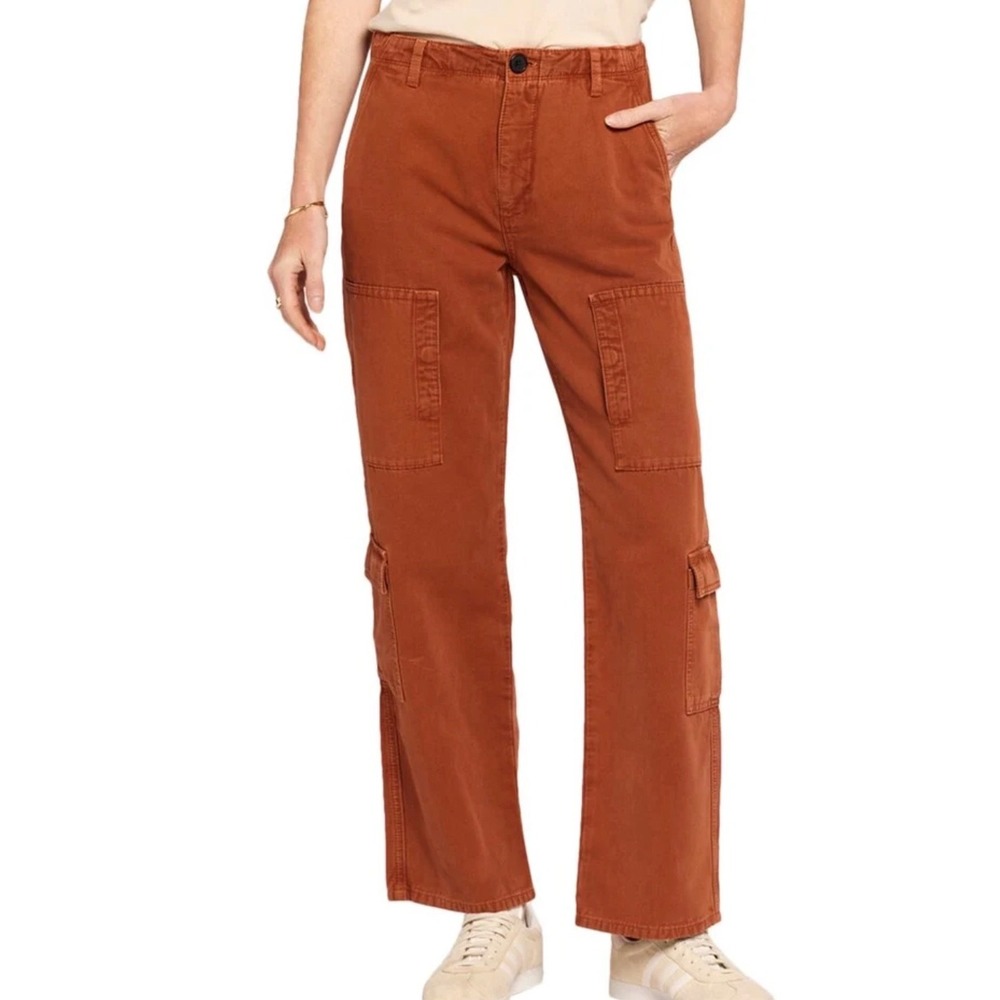 Current/Elliott The Commodore Cargo Pants Cappuccino Rust Orange 30 New